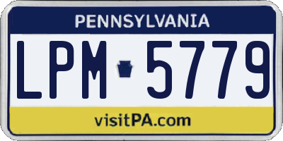 PA license plate LPM5779