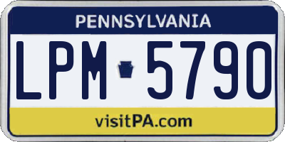 PA license plate LPM5790