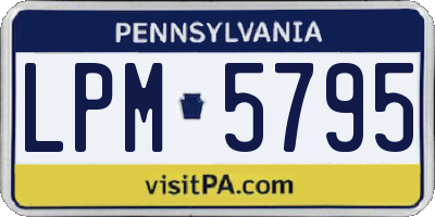PA license plate LPM5795