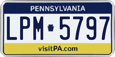 PA license plate LPM5797