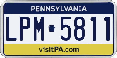 PA license plate LPM5811