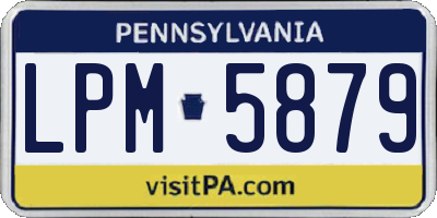 PA license plate LPM5879