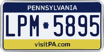 PA license plate LPM5895