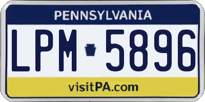 PA license plate LPM5896