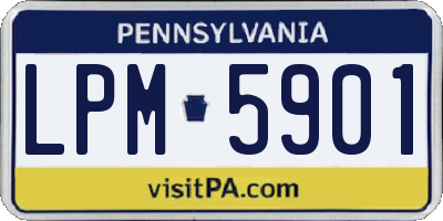 PA license plate LPM5901