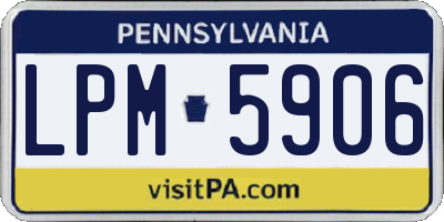 PA license plate LPM5906