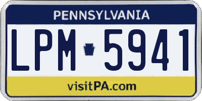 PA license plate LPM5941