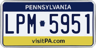 PA license plate LPM5951
