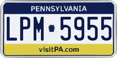 PA license plate LPM5955
