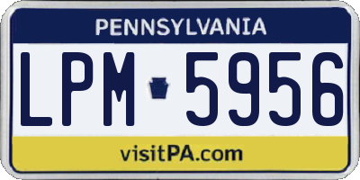 PA license plate LPM5956
