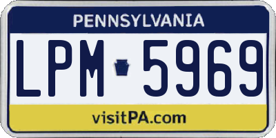PA license plate LPM5969