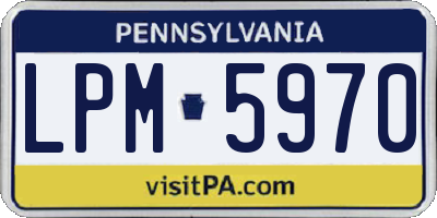 PA license plate LPM5970
