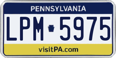 PA license plate LPM5975