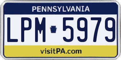 PA license plate LPM5979