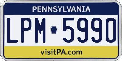 PA license plate LPM5990