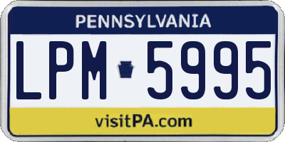 PA license plate LPM5995