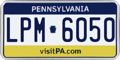 PA license plate LPM6050