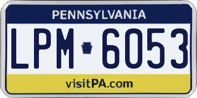 PA license plate LPM6053