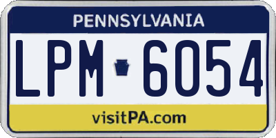PA license plate LPM6054
