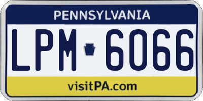 PA license plate LPM6066