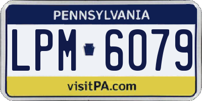 PA license plate LPM6079