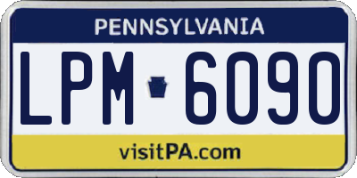 PA license plate LPM6090