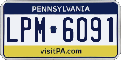 PA license plate LPM6091