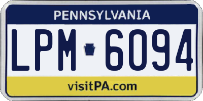 PA license plate LPM6094