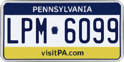 PA license plate LPM6099