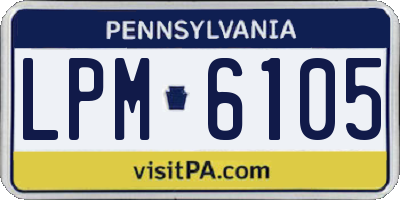 PA license plate LPM6105