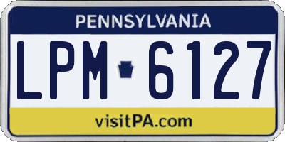 PA license plate LPM6127