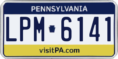 PA license plate LPM6141