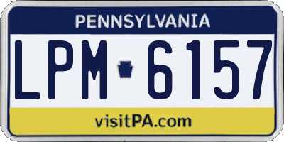 PA license plate LPM6157