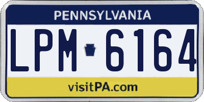 PA license plate LPM6164