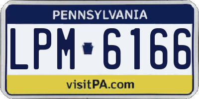 PA license plate LPM6166