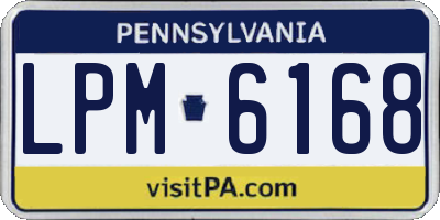 PA license plate LPM6168