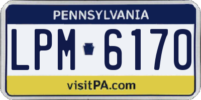 PA license plate LPM6170