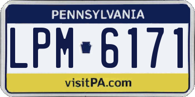 PA license plate LPM6171