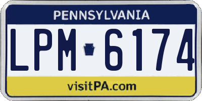 PA license plate LPM6174