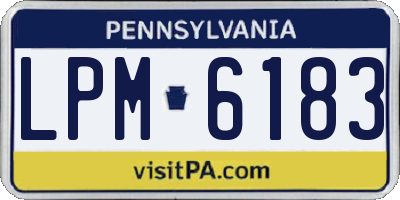 PA license plate LPM6183