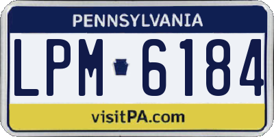 PA license plate LPM6184
