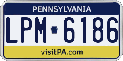 PA license plate LPM6186