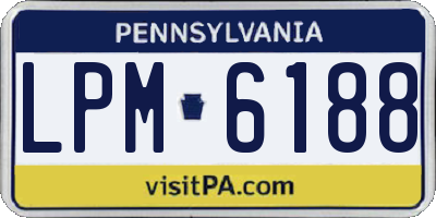 PA license plate LPM6188