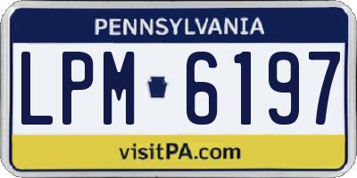 PA license plate LPM6197