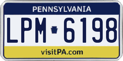 PA license plate LPM6198