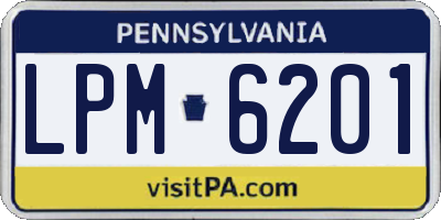 PA license plate LPM6201