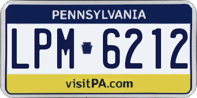 PA license plate LPM6212
