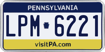 PA license plate LPM6221