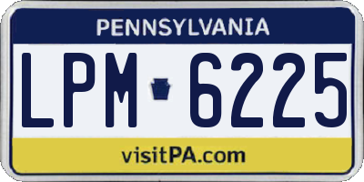 PA license plate LPM6225