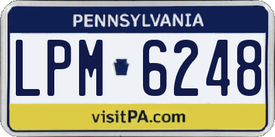 PA license plate LPM6248